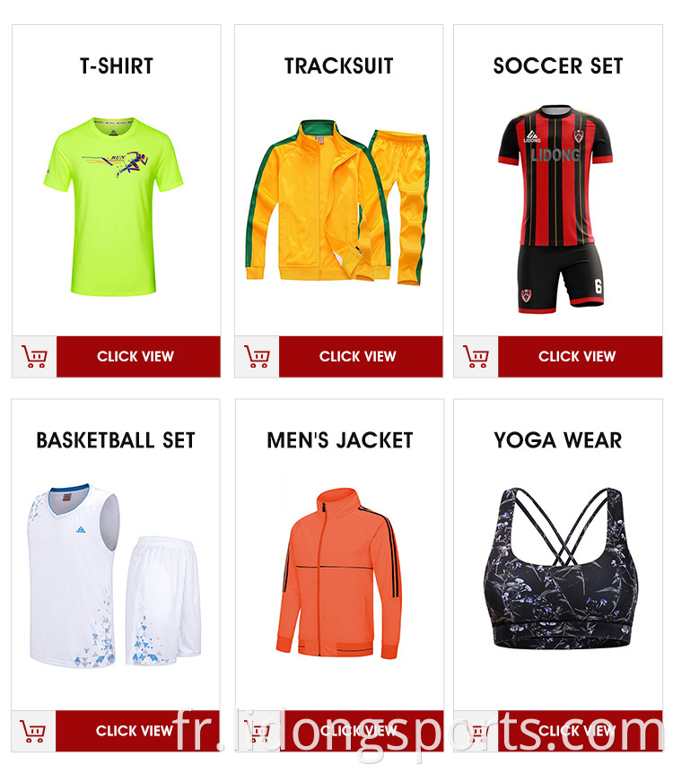 Vente de la vente chaude Vêtements Fabrics confortables Vêtements de sport
